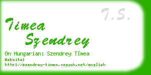 timea szendrey business card